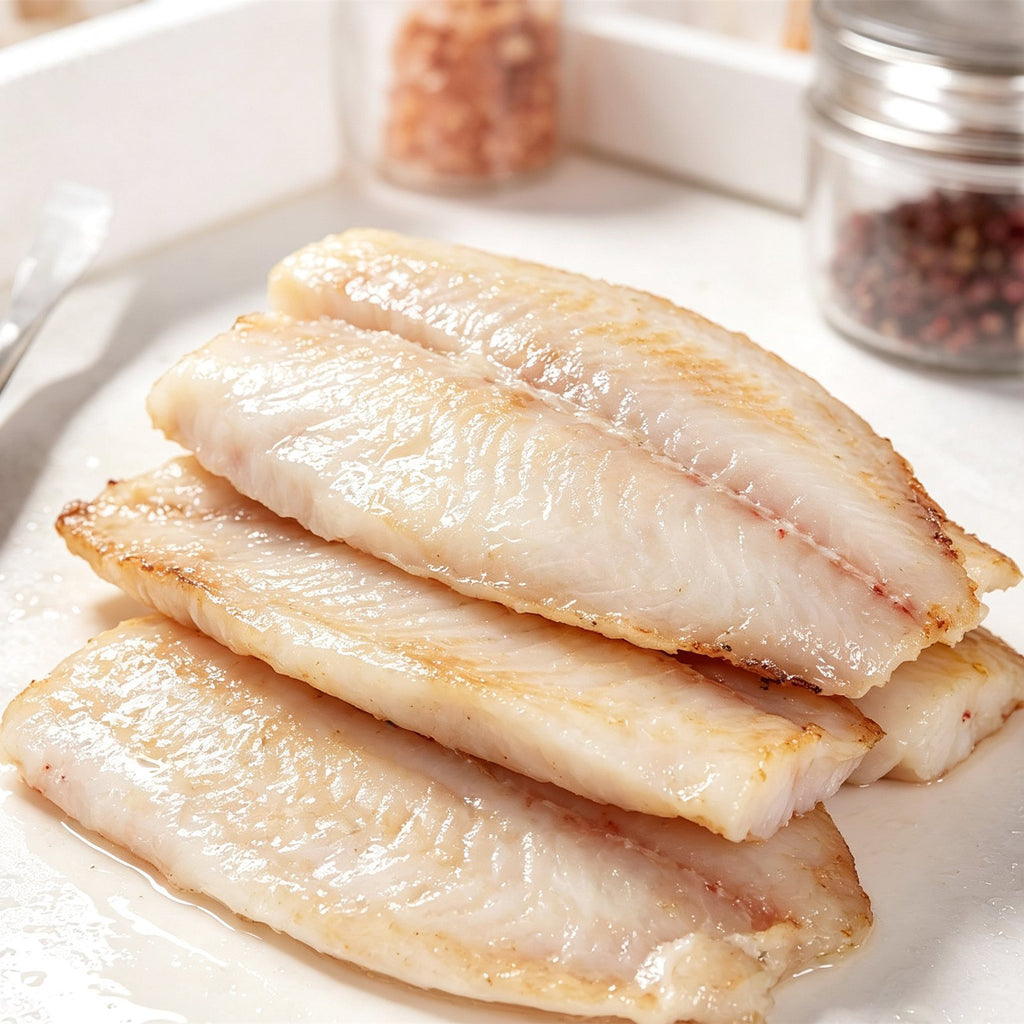 Golden Pan-Seared Tilapia Fish Fillets